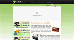 Desktop Screenshot of frogtranslation.com